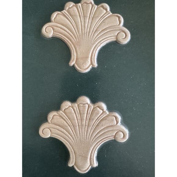 Embossed Carving Hardwood Multipurpose Accent Unpainted Handcrafted USA 12 Piece - Picture 3 of 5